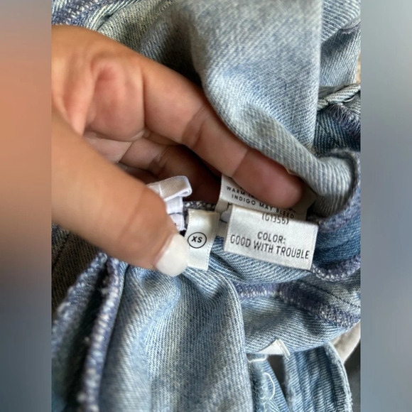 GRLFRND Vanessa denim halter neck mini dress, size XS - Picture 5 of 5